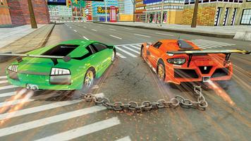 Chained  Cars  3d  Stunt  Car  Racing Affiche