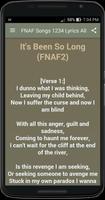 FNAF Songs 1234 & Lyrics FULL capture d'écran 1