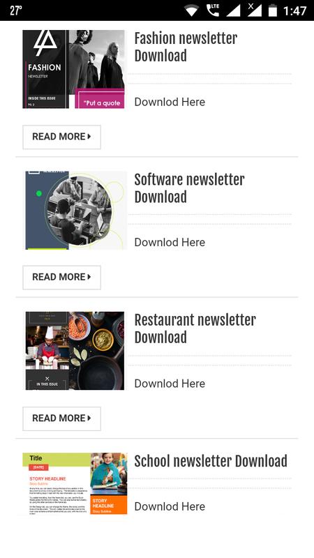 newsletter templates for android apk download