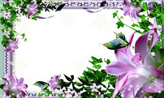 Flower Photo Frames Wallpaper Affiche