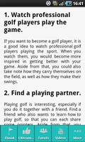 Golf Tips For Beginners تصوير الشاشة 1