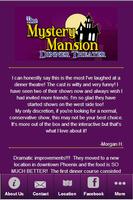 1 Schermata Mystery Mansion Dinner Theater