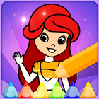 Princess Coloring Book &  Learn - Girls Dress Up আইকন