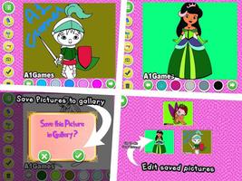 Princess Coloring Book &  Learn - Girls Dress Up اسکرین شاٹ 1