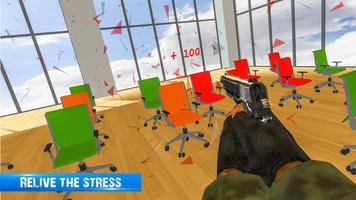 Office Smash Destruction Super Market Game Shooter الملصق