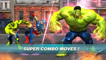 Superhero City Savior Fighting Hero Battle Arena पोस्टर