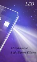 Super Bright LED Flashlight - Blue Torch Flashing پوسٹر