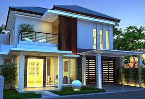 Desain Rumah 2 Lantai Mewah poster