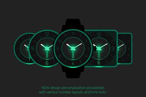 Analog Glow Watch Face ảnh chụp màn hình 1