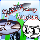Pacific saury hunting icon