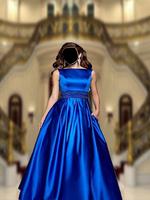 Royal Blue Dress Photo Maker Affiche