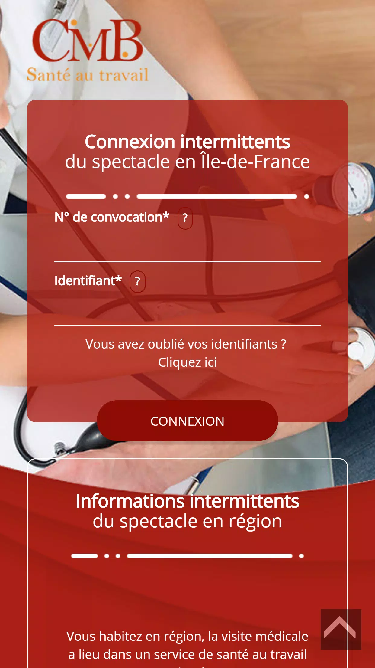 Bon De Prise En Charge Cmb Intermittent