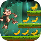 Jungle monkey running icon