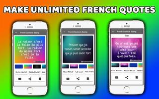 French Quotes & Saying الملصق
