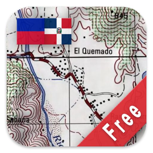 Mappe Topo di Hispaniola Free
