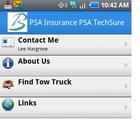 PSA Insurance PSA Tech Zeichen