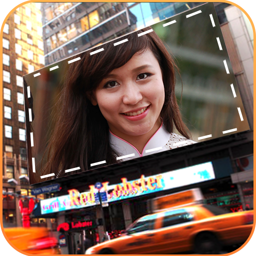 看板の写真のコラージュ