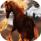 Fire-breathing horse live wp icône