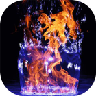 Fire in water live wallpaper ícone