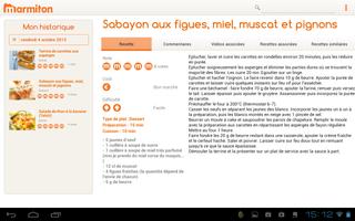 Marmiton Tablette : recettes syot layar 1