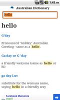 Australian Dictionary capture d'écran 1