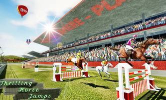 Nouvelle vraie course de chevaux et sau saut 3D 🏇 Affiche