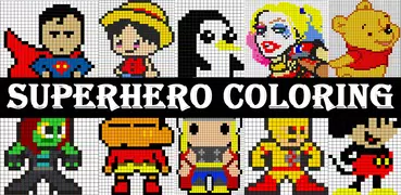 Coloração de super-herói: Cor por número
