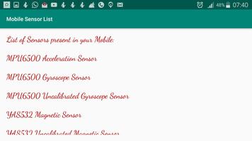 Mobile Sensors اسکرین شاٹ 1