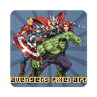 Avengers Pixel Art Coloring by Number icône