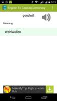 برنامه‌نما English To German Dictionary عکس از صفحه