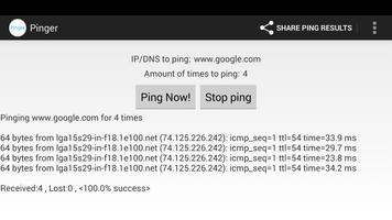 Send network pings screenshot 3