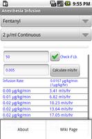 Anesthesia Infusion تصوير الشاشة 1