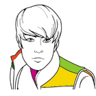 Coloring Justin Bieber Style icon