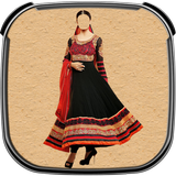 Indian Woman Dress Photo Suit icon