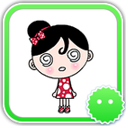 Stickey Beautiful Little Girl icon