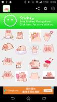 Stickey Peach Pig poster