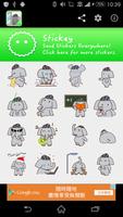 Stickey Cartoon Elephant 포스터