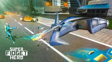 Fidget Spinner Flying Superhero Game – City Battle capture d'écran 2