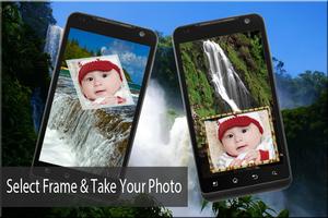 Waterfall Photo Frame ポスター