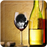 Wine Glass Photo Frame Zeichen