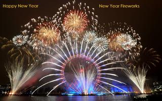 New Year Fireworks Wallpaper постер