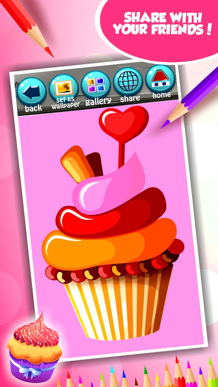 Mewarnai Cupcake Unicorn