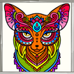 Desenho colorir animal mandala