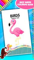 Livre à colorier pour oiseaux Affiche