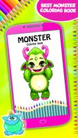 Monster Färbung Buch Plakat