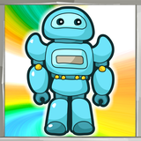 Robot coloriage icône