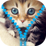 Kitten Lock Screen Zipper icon
