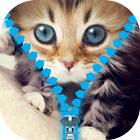 Kitten Lock Screen Zipper icône