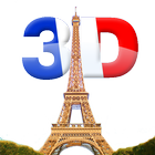 Eiffel Tower 3D Live Wallpaper أيقونة