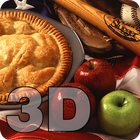 American Flag Apple Pie 3D LWP 图标